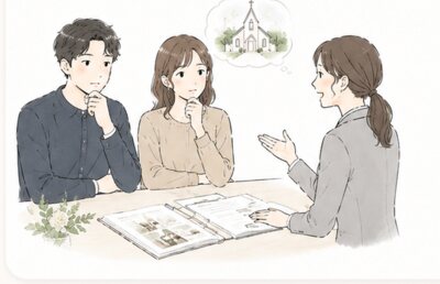 他社本命型のお客様（他会場を思い浮かべる二人）